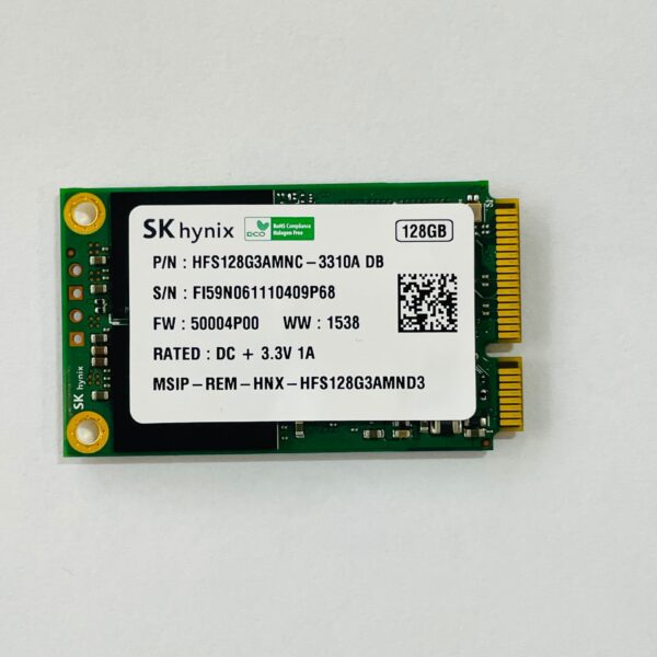 حافظه اس اس دی هاینیکس مدل sk Hynix hfs128g3amnc ssd m-sataظرفیت 128 گیگابایت استوک
