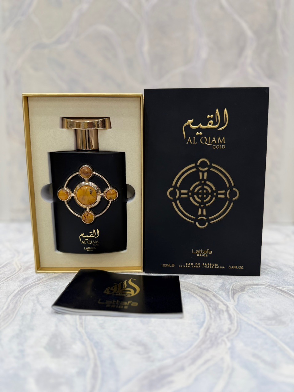 111822 عطر ادکلن القیم گلد طلایی لطافه - Image 1