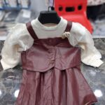 دو تیکه بلوز دامن چرم دخترانه ۲تا۵سال وارداتی(چین)