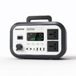 پاور استیشن Remax 600W خروجی سینوسی خالص – مناسب برای خانه، کمپینگ و کوهنوردی با قابلیت شارژ از برق و خودرو